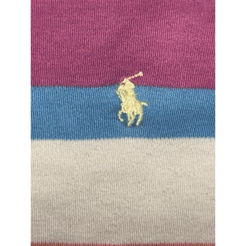 Polo Ralph Lauren Men's L Vintage 90S Striped Cotton T-Shirt MADE IN USA RARE
